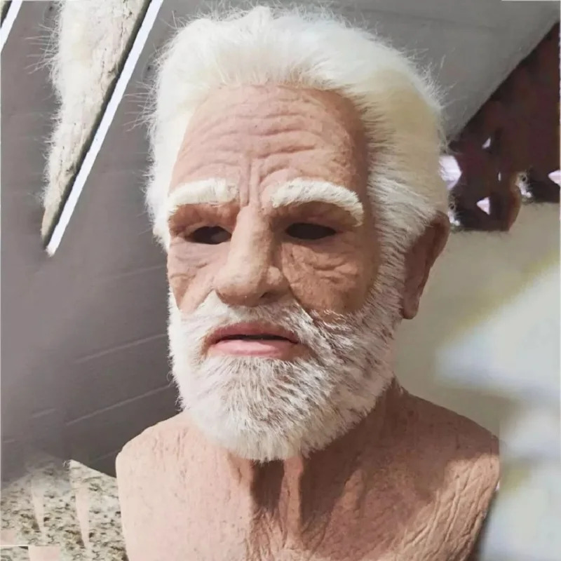 Halloween White Haired Grandpa - огляд і ціна Cosplay Anime White Hair