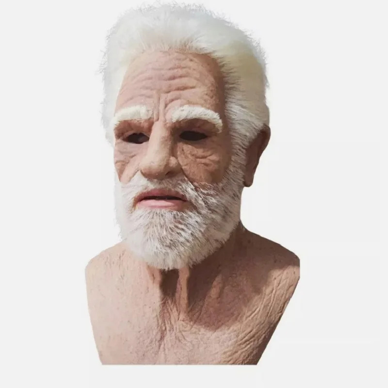 Halloween White Haired Grandpa - огляд і ціна Cosplay Anime White Hair
