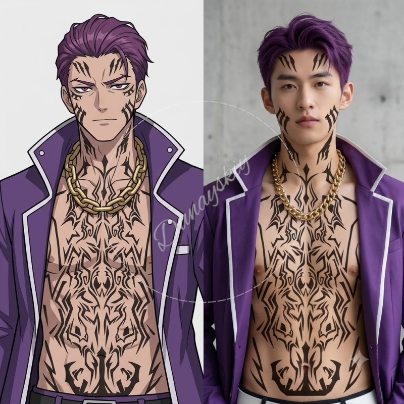 Matthias Ricardo Black tribal  - огляд і ціна Anime Cosplay Face