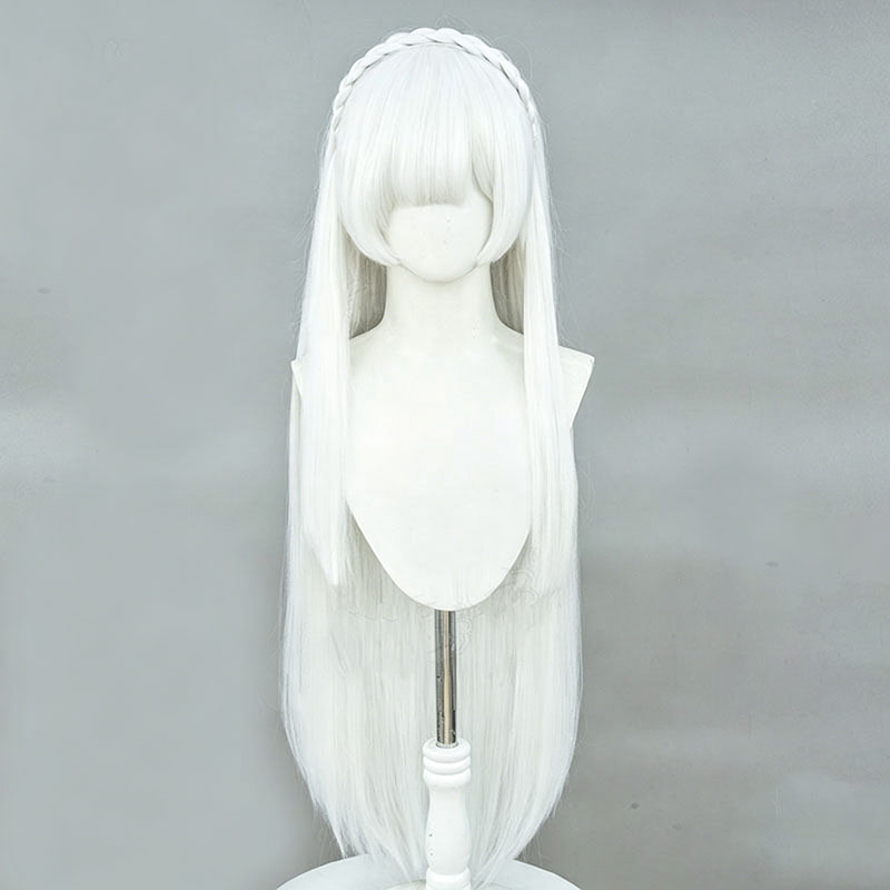 Anime Re:Zero Emilia Cosplay W - огляд і ціна Cosplay Anime White Hair