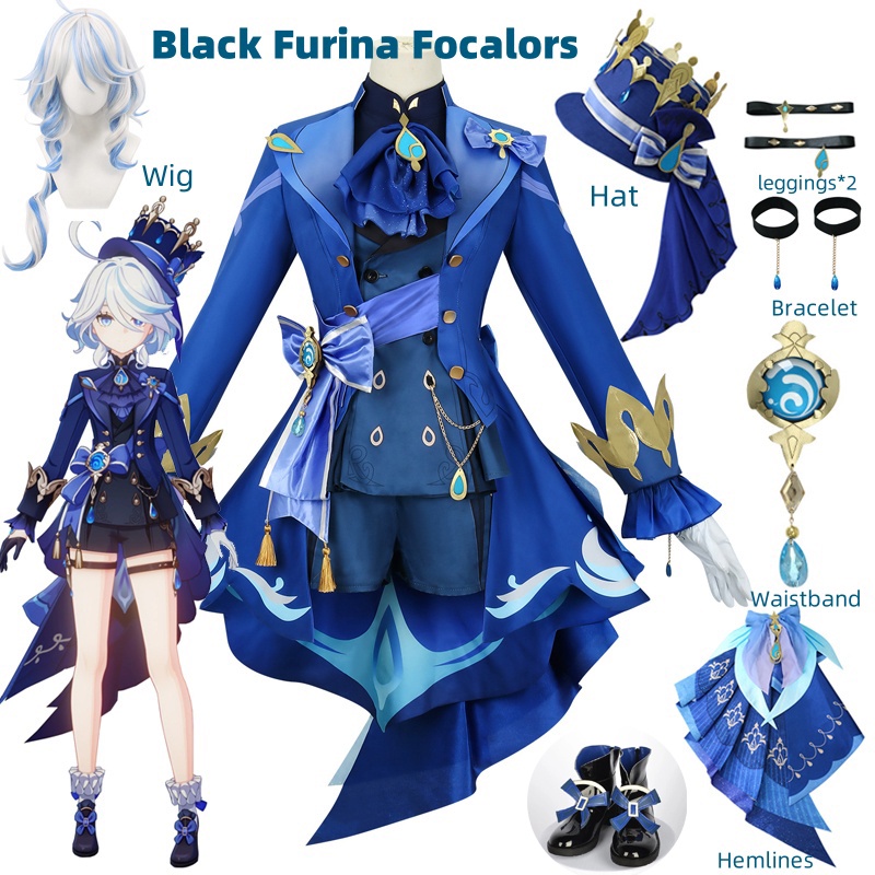 Furina Cosplay Costume Wig Hai - огляд і ціна Violet Evergarden Dress