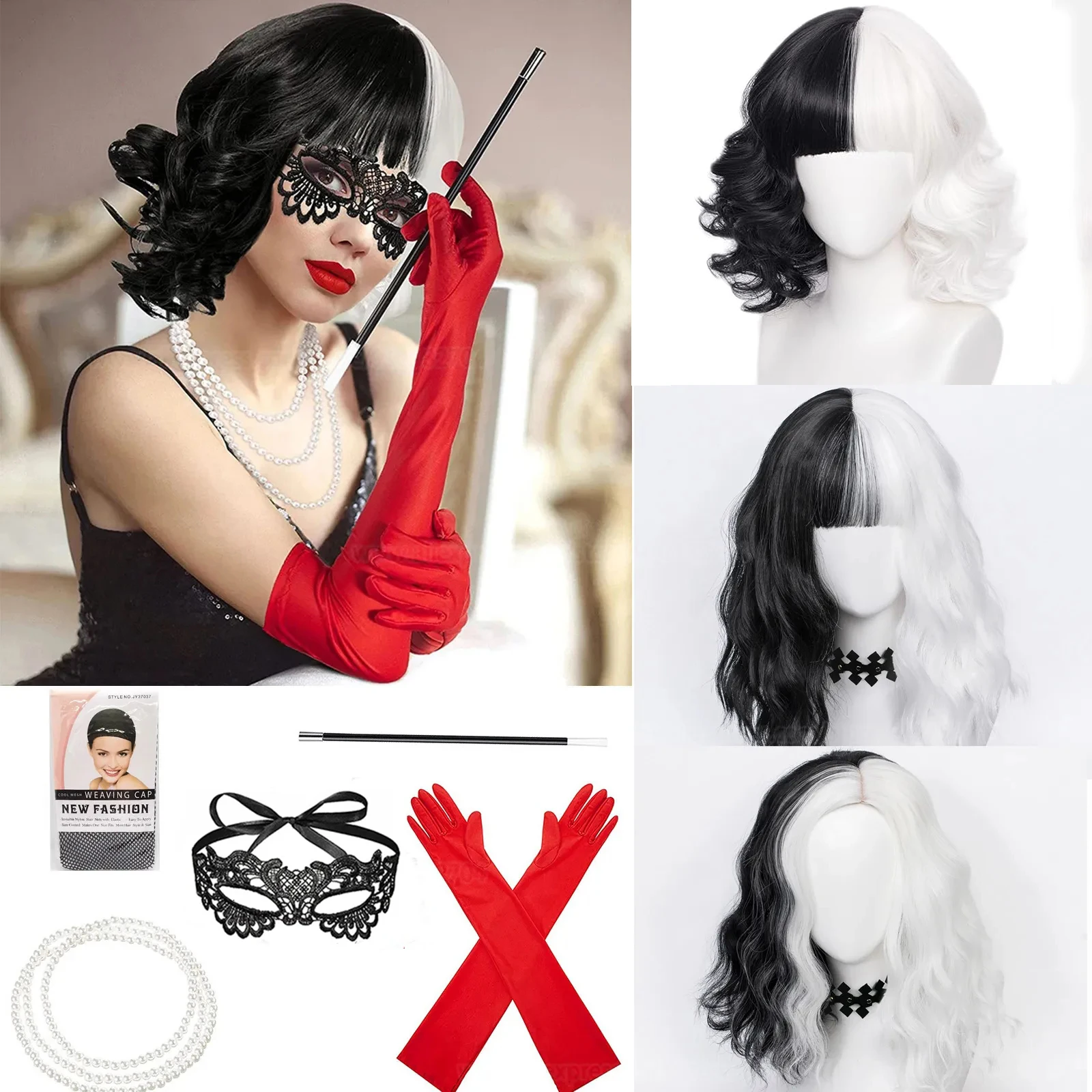 Convention Anime Cruella de Vi - огляд і ціна Cosplay Anime White Hair