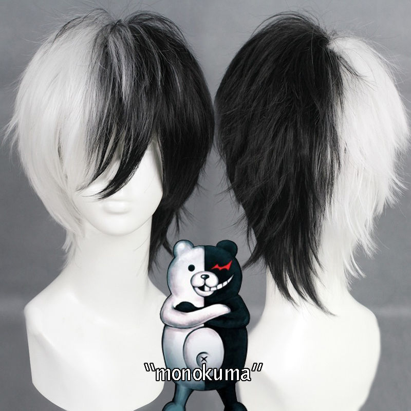 Anime Game Danganronpa Black a - огляд і ціна Cosplay Anime White Hair