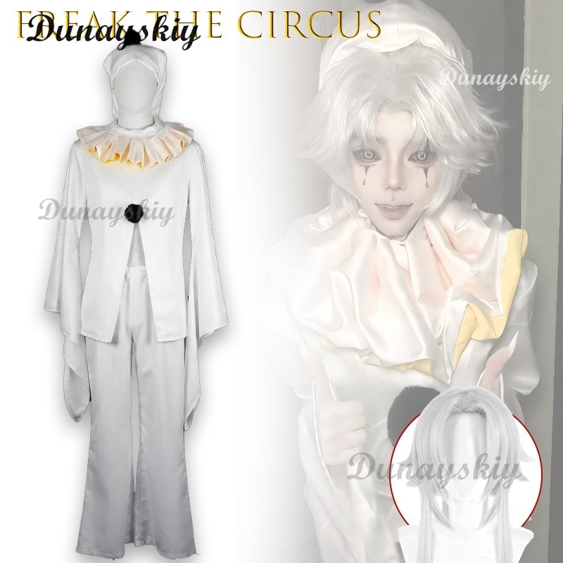 Pierrot Freak Party White Clow - огляд і ціна Cosplay Anime White Hair