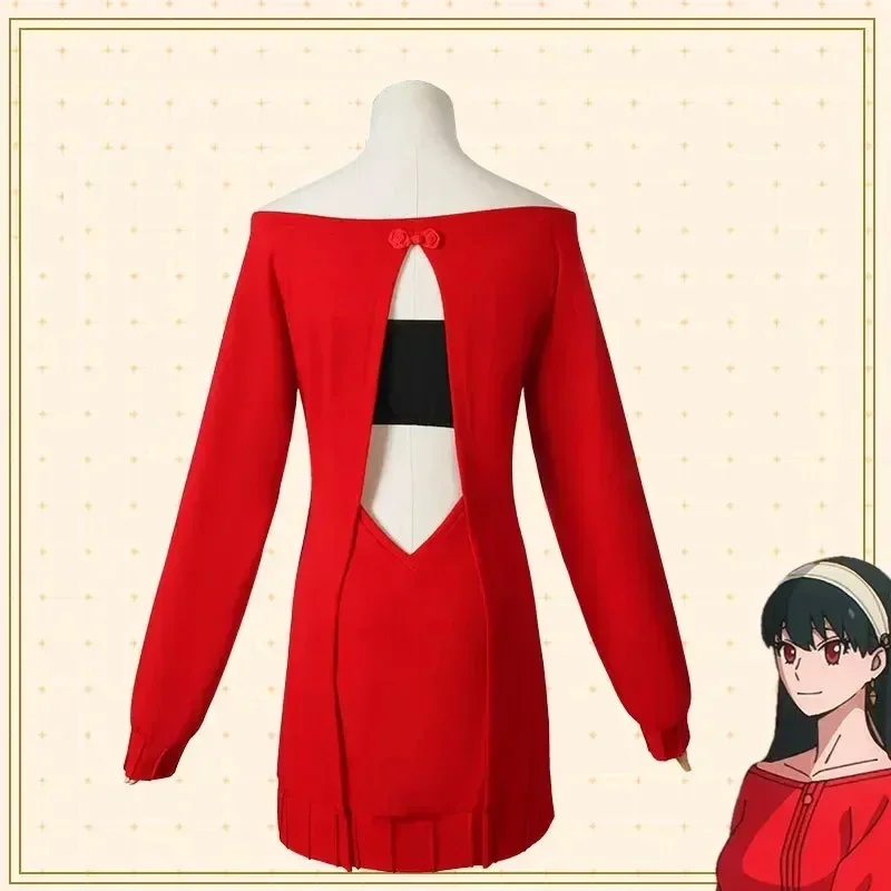 Yor Forger Cosplay Long Red Kn - огляд і ціна Anime Cosplay Yor