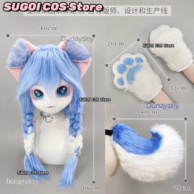 aBcSCS*Fursuit Head Kigurumi C - огляд і ціна Anime Cosplay Cat